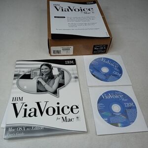 IBM ViaVoice for Mac OSX 10.3 edition. New open bo